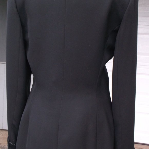 VTG NIPON Black w/Beading evening Blazer 10 - Picture 9 of 11